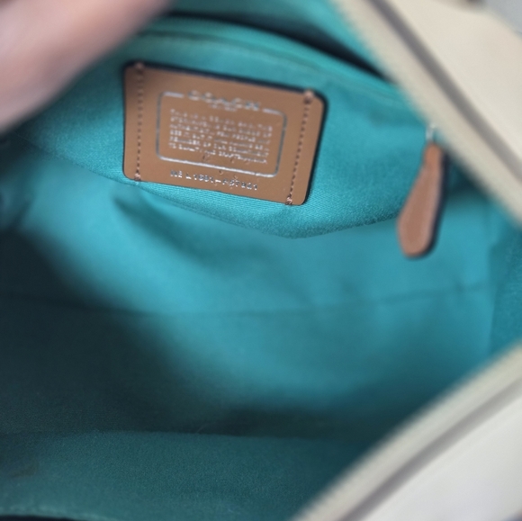 Blue and White Floral Coach Satchel - Picture 11 of 11